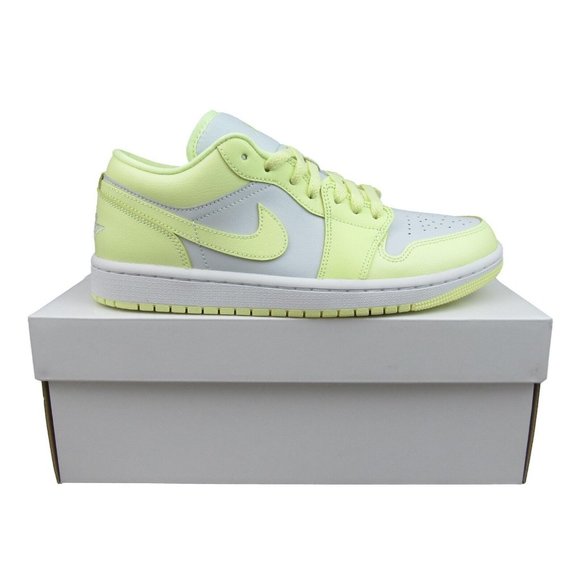 Air Jordan 1 Low Womens Size 9.5 Sneakers Platinum White Citron Lemonade NEW-